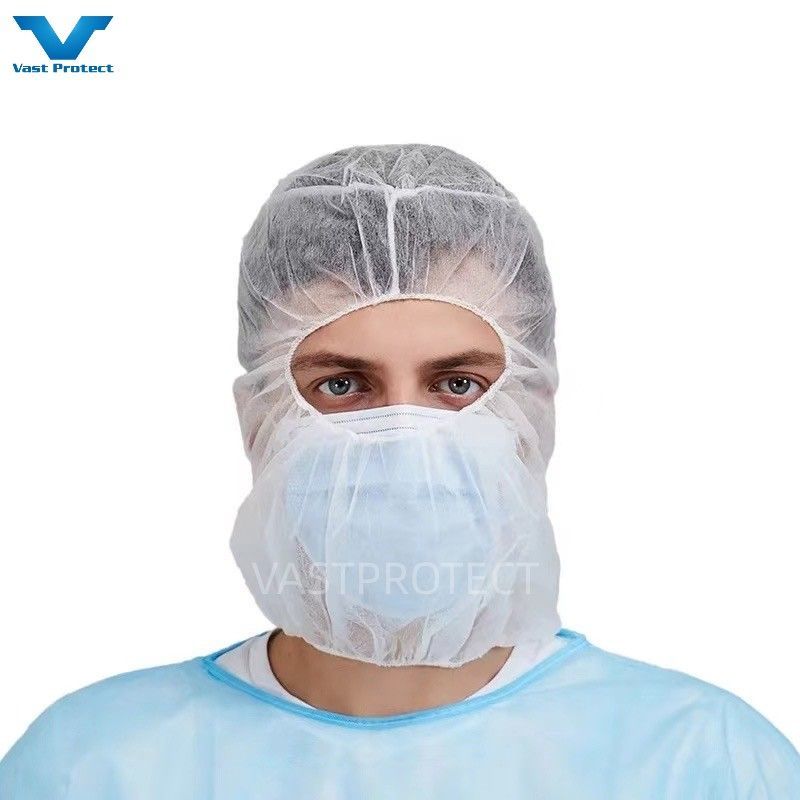 Non-Woven Polypropylene Disposable Balaclava Hairnets Caps for Food Processing Hygiene