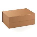 Middle Pink Folding Gift Box Book Shaped Paper Rigid Packaging Box Matt