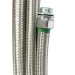 Anti Corrosion SS304 Stainless Steel Braiding Flexible Metal Tube For Electrical