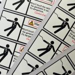 Waterproof Packaging Printed Vinyl Warning Stickers Custom Logo