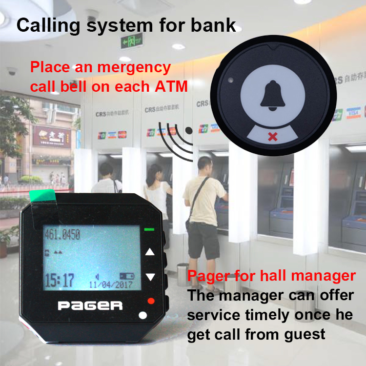 Strong signal distance POCSAG Alpha Watch Pager with Flash Beep Vibrate Alert