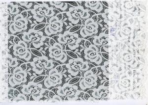 Quality Women Lingerie Lace Fabric / Green Cotton Stretch Lace Fabric wholesale
