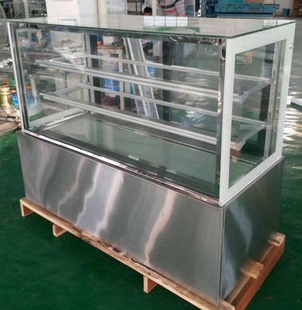 Three Layers Cake Display Refrigerator With Marble , Glass Material 220v 50Hz