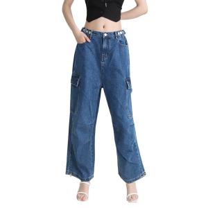 Quality high Waist casual pant with zipper women's long pants wholesale
