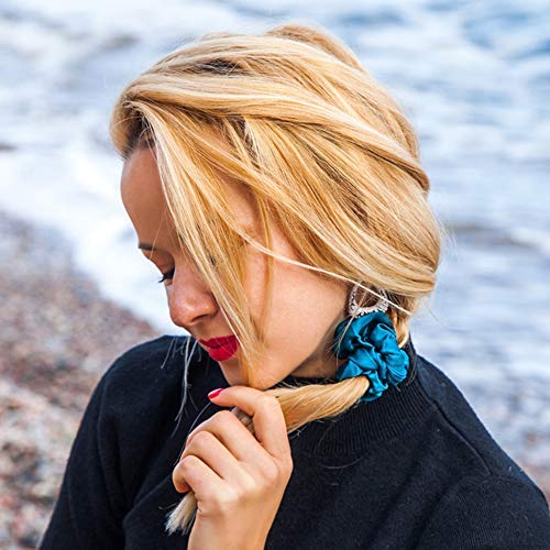 Women Silk Hair Scrunchies Custom Logo Silk Scrunchies Hair Acacessory