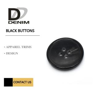 Quality Black Bulk Buttons 4 Hole Polyester Button wholesale