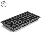 Durable Black Plastic Seedling Trays for Greenhouses Recycled Material 50 Cell