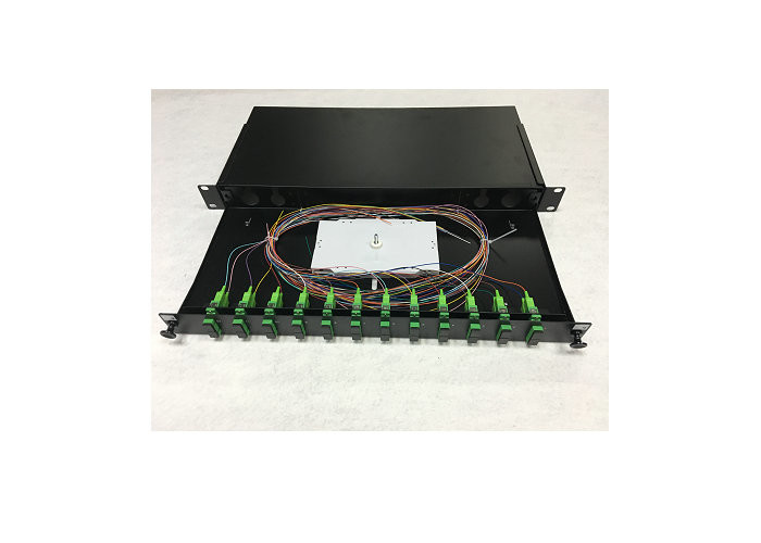 ODF 19'' 1U Sliding 24SC Fiber Optic Distribution Box