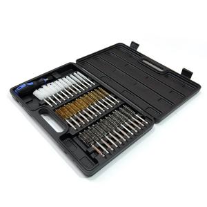 Quality 38 Piece Set Stainless Steel Brass Nylon Wire Brush With Handle Extension Bar 1/4in Hex Shank wholesale