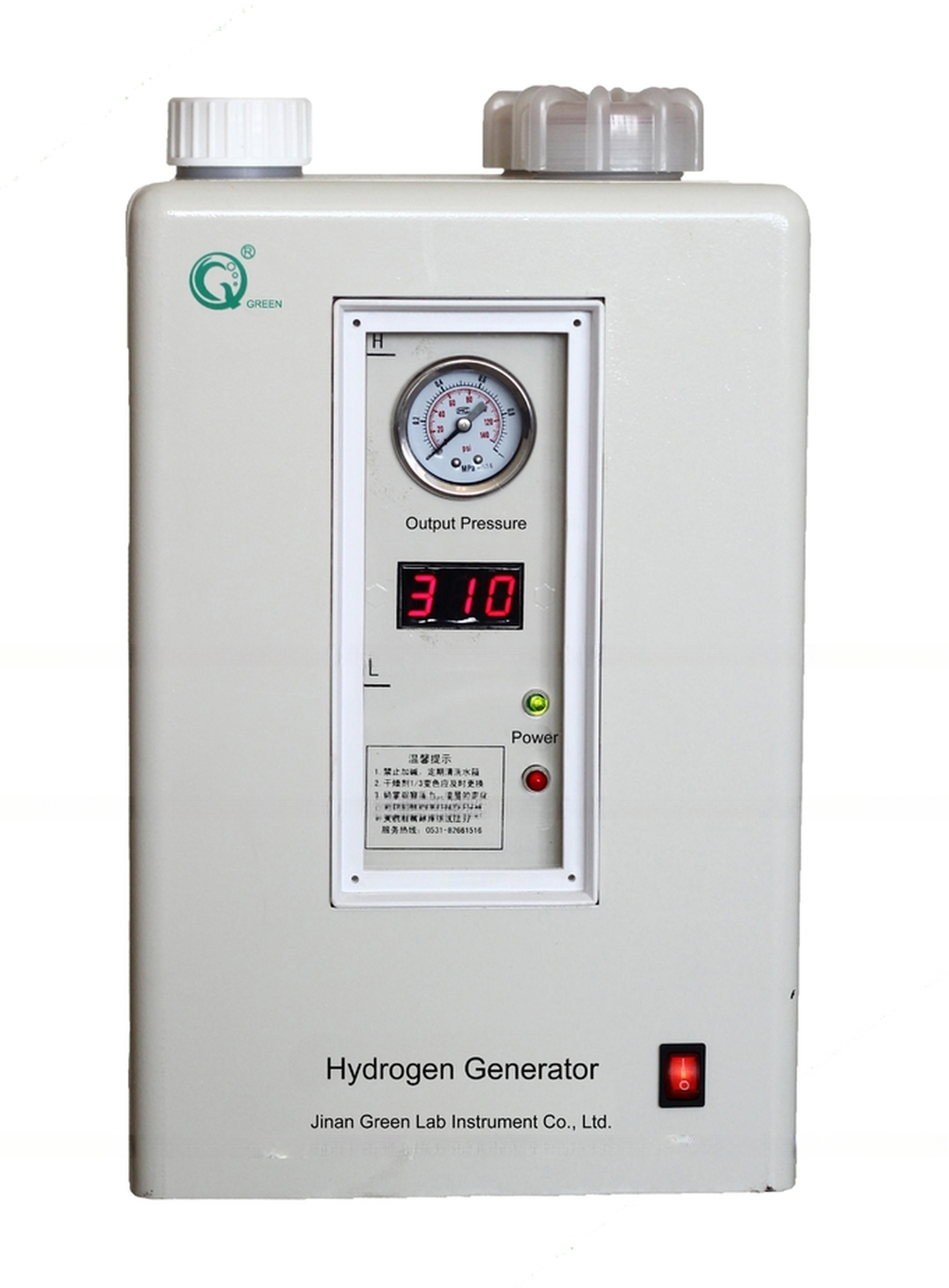 Fuel Cell Energy Hydrogen Machine 0--3L/min with 0.45Mpa Delivery Pressure in White