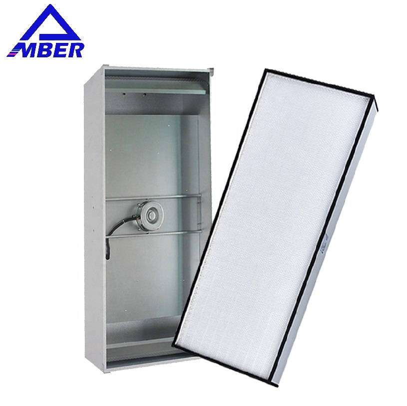 Amber Clean Room FFU Galvanized Sheet Hepa For Hospital