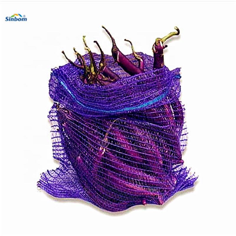 Fruit HDPE Plastic Polypropylene Onion Raschel Sacks PP Leno Mesh Bags Customized Logo