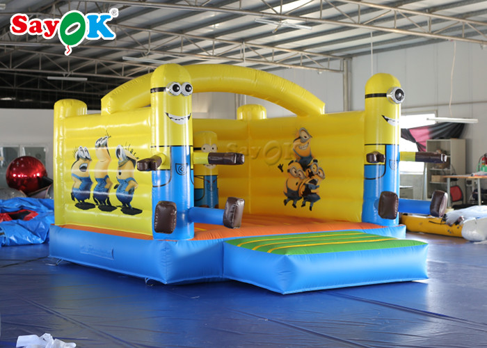Little Yellow Bouncy Castle Man PVC Tarpaulin For Outdoor Amusement