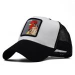 Vintage Animal Farm Mesh Trucker Caps Hats Cartoon Animals Embroidery Patch