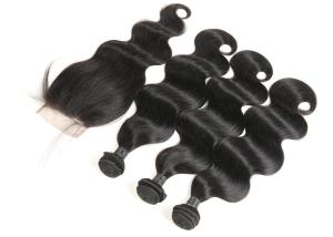 Quality Peruvian Human Hair Weave Bundles Full Of Resilience No Chemical Process wholesale
