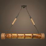 Loft Bamboo Led Chandelier Cafe Lamp Retro Industrial Led Warm White Led Tube