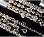 Modern chrome crystal ceiling chandelier for dining room long loft staircase