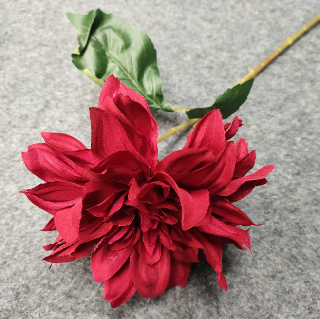 European Style 3 Heads Dahlia Artificial Flower For Home Party Wedding Silk Flower