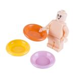 City garden home series accessories blocks toys food parts figures mini plate