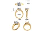 Hand setting 14K Solid Gold Jewellery , Round Cut 2.7ct Natural Solitaire