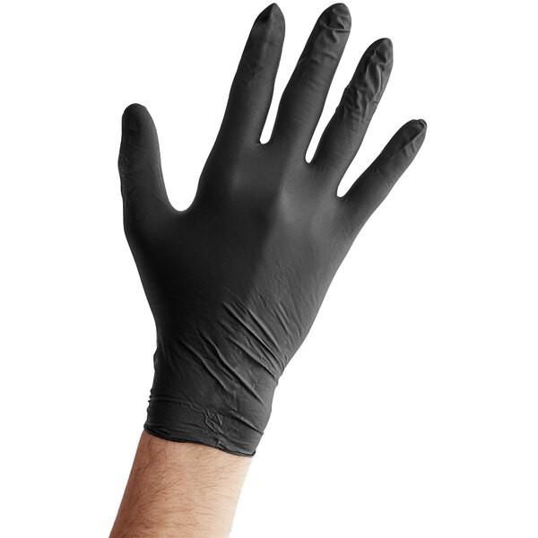 Powder Free Disposable 100pcs Vinyl Gloves Black Pvc Glovees Protective For
