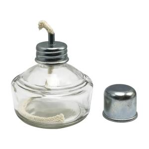 Quality Dental Lab Glass Alcohol Burner 120ml Spirit Lamp Metal Cap Alcohol Burner Lamp With Woven Wick wholesale