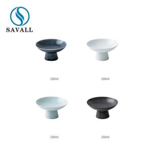 Quality 150ml LFGB Savall Salad Bowls White Porcelain Dessert Plates wholesale