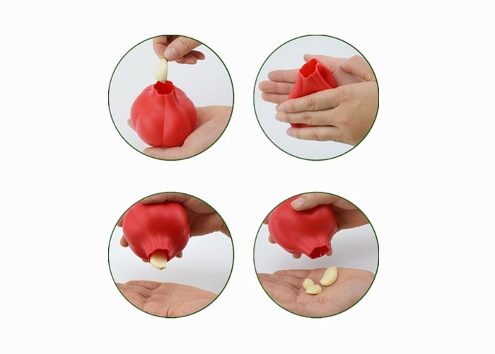 Fashion Silicone Kitchen Gadgets Garlic Shaped Silicone Garlic Peeler For Kitchen Tool