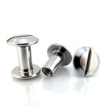 Custom Slotted Silver Color Male Female Flat Head Chicago Screw for Belt