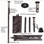 Straight Handle Wood Walking Cane , Wooden Walking Sticks For Hiking