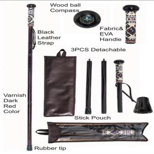 Quality Straight Handle Wood Walking Cane , Wooden Walking Sticks For Hiking wholesale