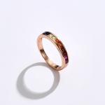 Hot Fashion 925 Sterling Silver Retro Cz Zirconia Topaz Channel Setting Rainbow