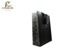 Quality Luxury Paper Shopping Custom Printed Bags With Handle Black Printed 210gsm wholesale