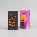 Custom Color Accepted Goodie Halloween Kraft Paper Candy Bags For Kids Luxury