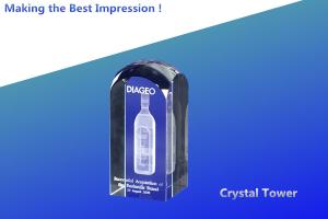 Quality 3d crystal dome tower trophy/blank crystal tower award/crystal awards/crystal 3d awards wholesale