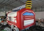 Firetruck Commercial Bounce House Quadruple Stitching , Inflatable Jumping