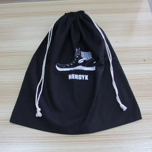 Quality Large Size Canvas Drawstring Bag , Portable Travel Shoe Packaging Bags wholesale