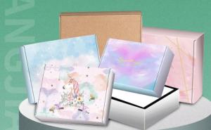 Quality OEM ODM Unicorn Print Corrugated Paper Carton Recycled Colorful Jewelry Box wholesale