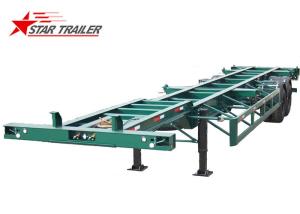 Quality 20ft Skeletal Trailer Chassis Sea Container Semi Trailer , Fuwa Axle Brand wholesale