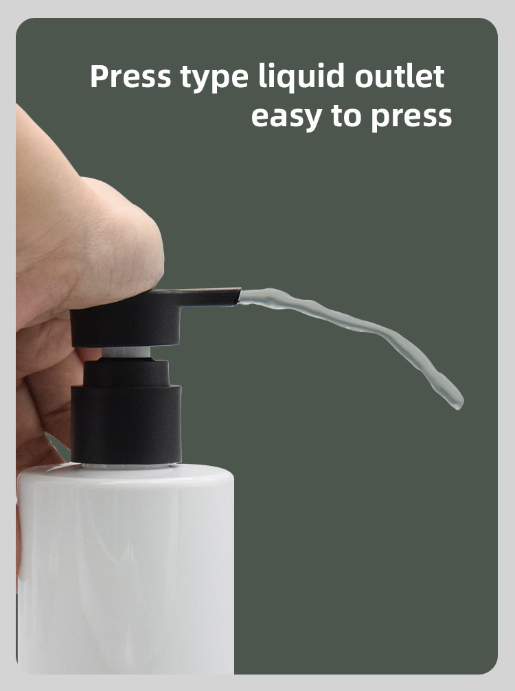Plastic Flat Soap Lotion Dispenser Pump Bottles 150ml 200ml 300ml 400ml