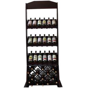 Quality Pine Wood Wine Storage Display Stand Display Shelf Wine Display Rack Natural Wood 24 Bottle Capacity wholesale