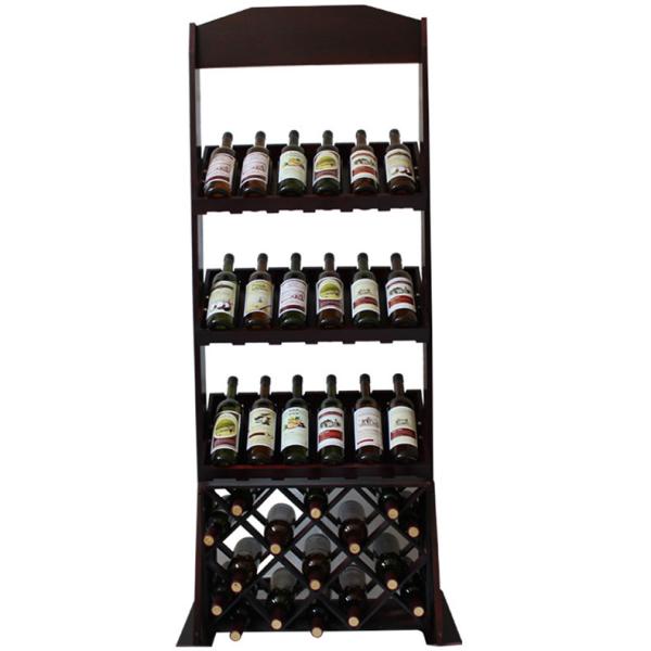 Pine Wood Wine Storage Display Stand Display Shelf Wine Display Rack Natural