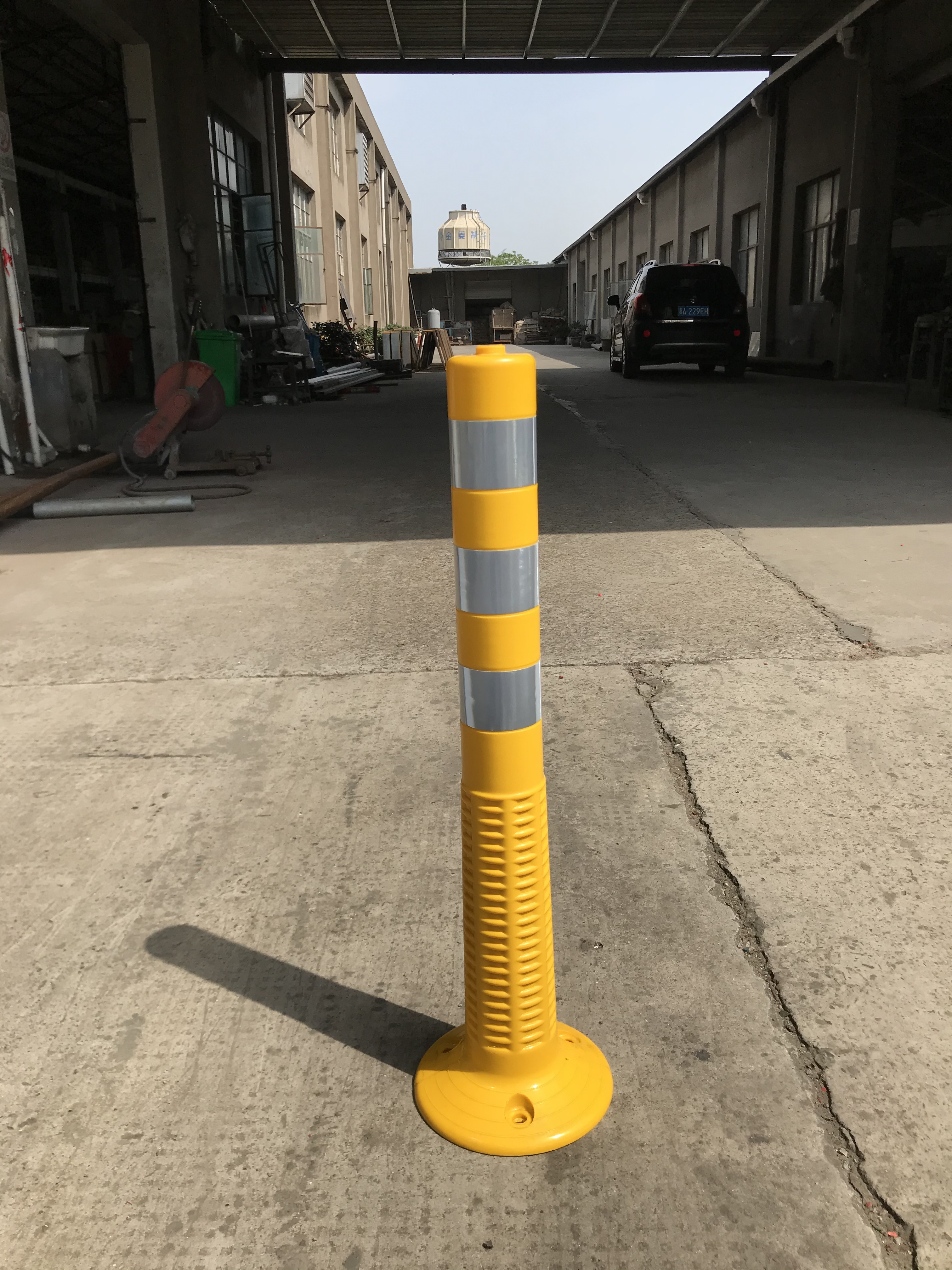 Warning Spring Post PU 750mm Orange Flexible Traffic Bollard Reflective Delineator Post