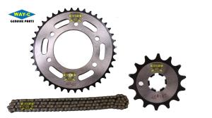 Quality 21C-F5440-00 Motorcycle Parts Alloy Sprocket And Chain Kit For YAMAHA FZ16 wholesale