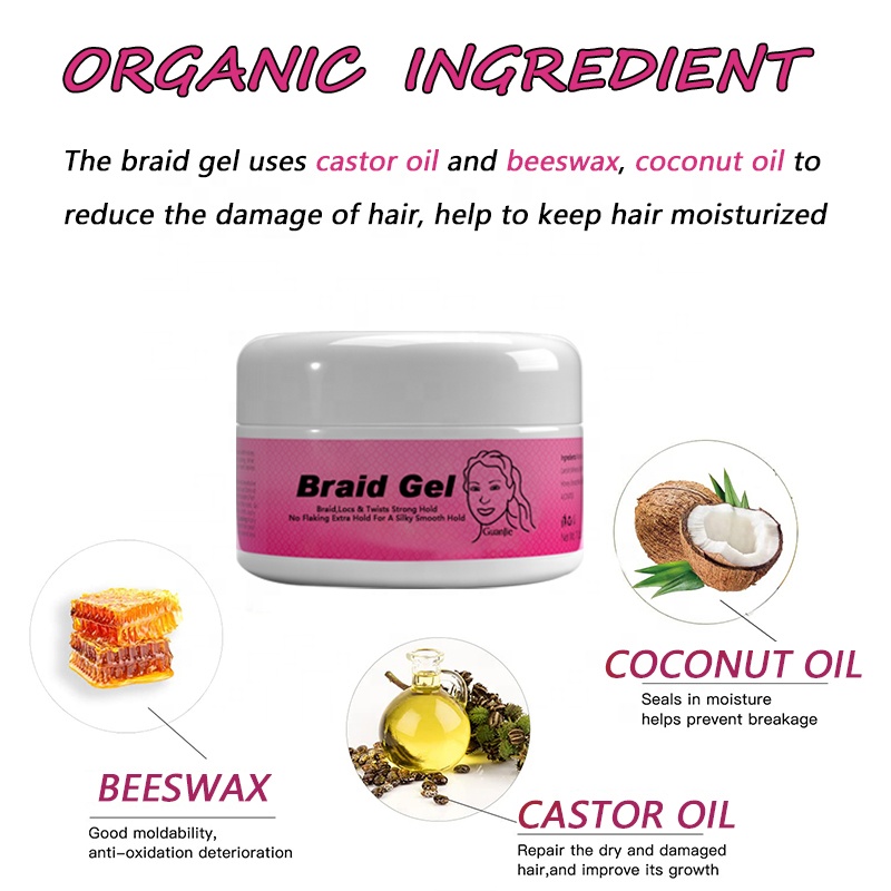 Extra Super Strong Hold Hair Gel for Braiding Vegan and Hair Dying Function