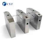 Half Height Glass Swing Turnstile Electric Fingerprint 30-40 People/Min Passing