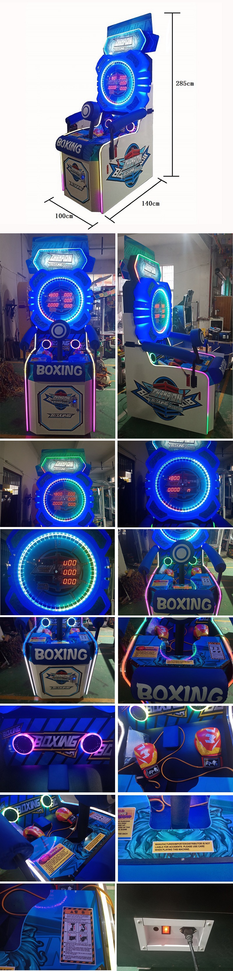 Electronic Big Arcade Punching Machine Dynamic Game OEM