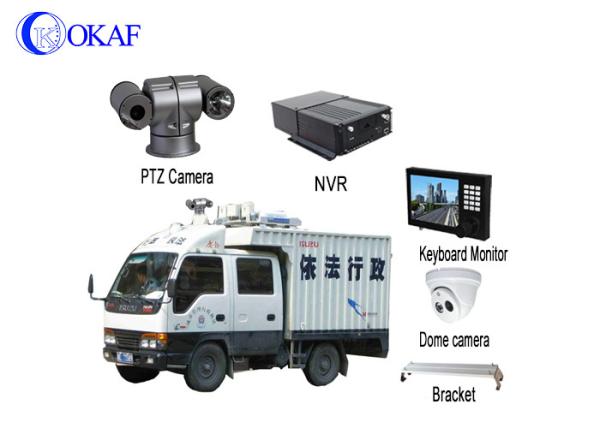 Strong Light Vehicle PTZ Camera Roof Mounted Forensic Display 360 Degree