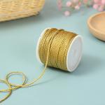 3 Strands 2mm-10mm Polyester Nylon Rope Gold Thread Mixed For Bracelet