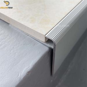 Quality Heavy Duty Stair Nosing Tile Trim F Shape Aluminum Alloy 6063 Material wholesale